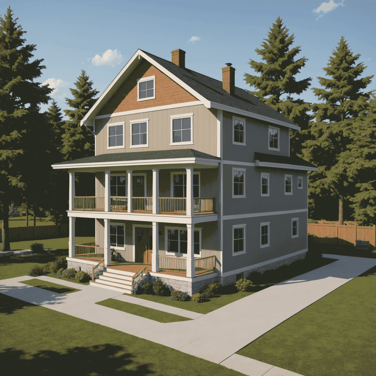 SketchUp interface showing toolbar, 3D viewport, and modeling area with a simple house model