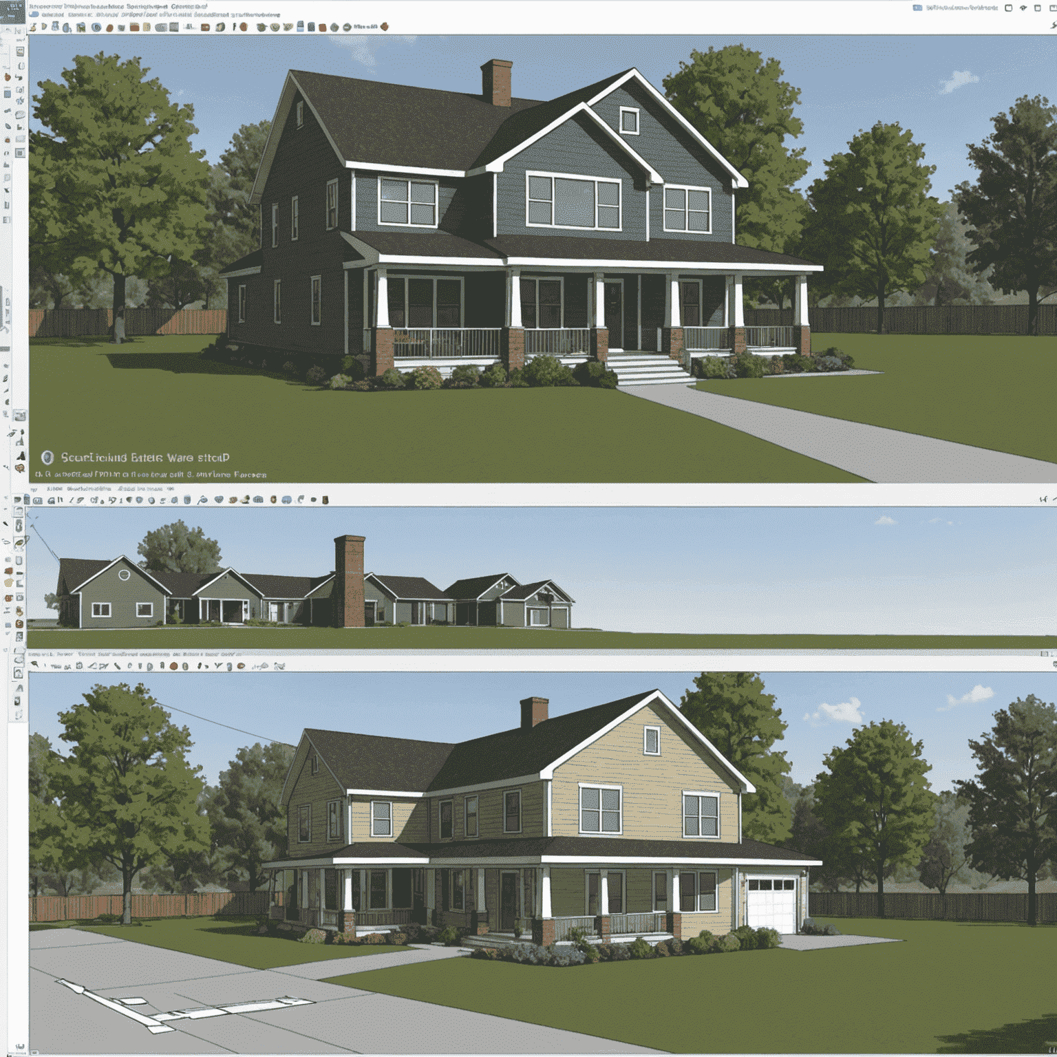 A diagram showing the workflow between SketchUp and AutoCAD, with arrows indicating the export and import process of 2D views